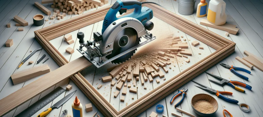 Kreissaege DIY: Bilderrahmen zuschneiden und fachgerecht verleimen