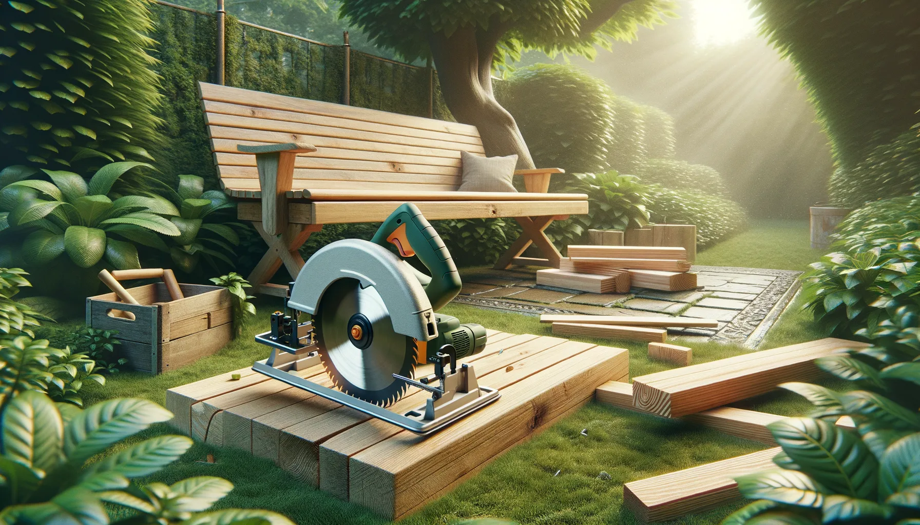 Kreissaege DIY: Gartenbank aus Holz zuschneiden und zusammenbauen