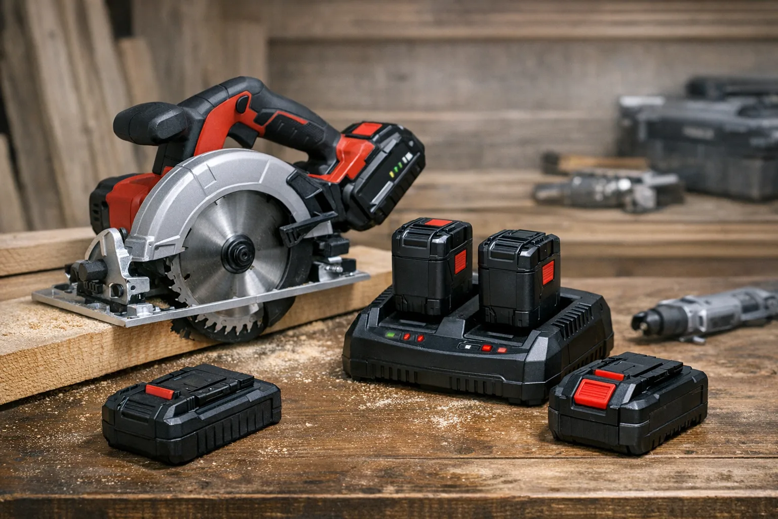 Akkulaufzeit, Ladezeit und Ersatzakkus beim Kauf einer Akku-Kreissaege